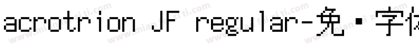 acrotrion JF regular字体转换